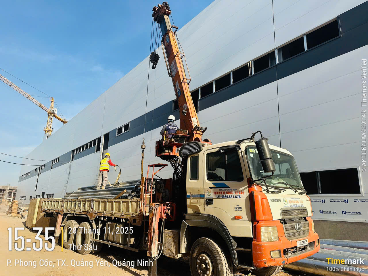 Cung cấp xe cẩu tại KCN Amata Sông Khoai, Quảng Yên, Quảng Ninh